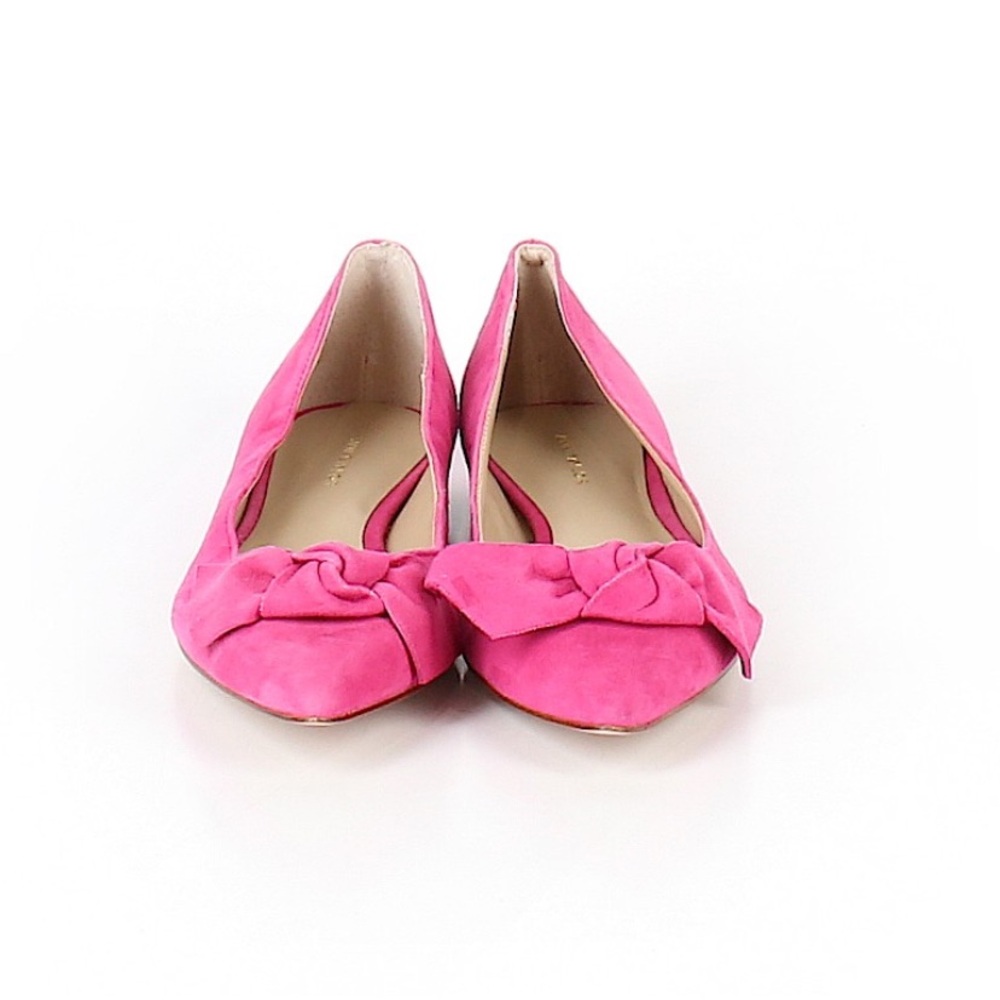 Ann Taylor pink ballet flats with bow
